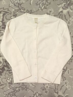 Primary Kids Cotton Cardigan White